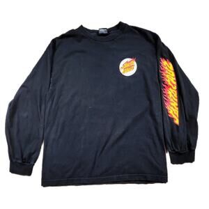 SANTA CRUZ FLAME LOGO LONG SLEEVE SHIRT CALIFORNIA SKATER PUNK EMO GRUNGE